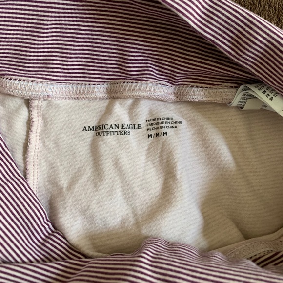 Aerie crop leggings - dark purple striped - Picture 2 of 3